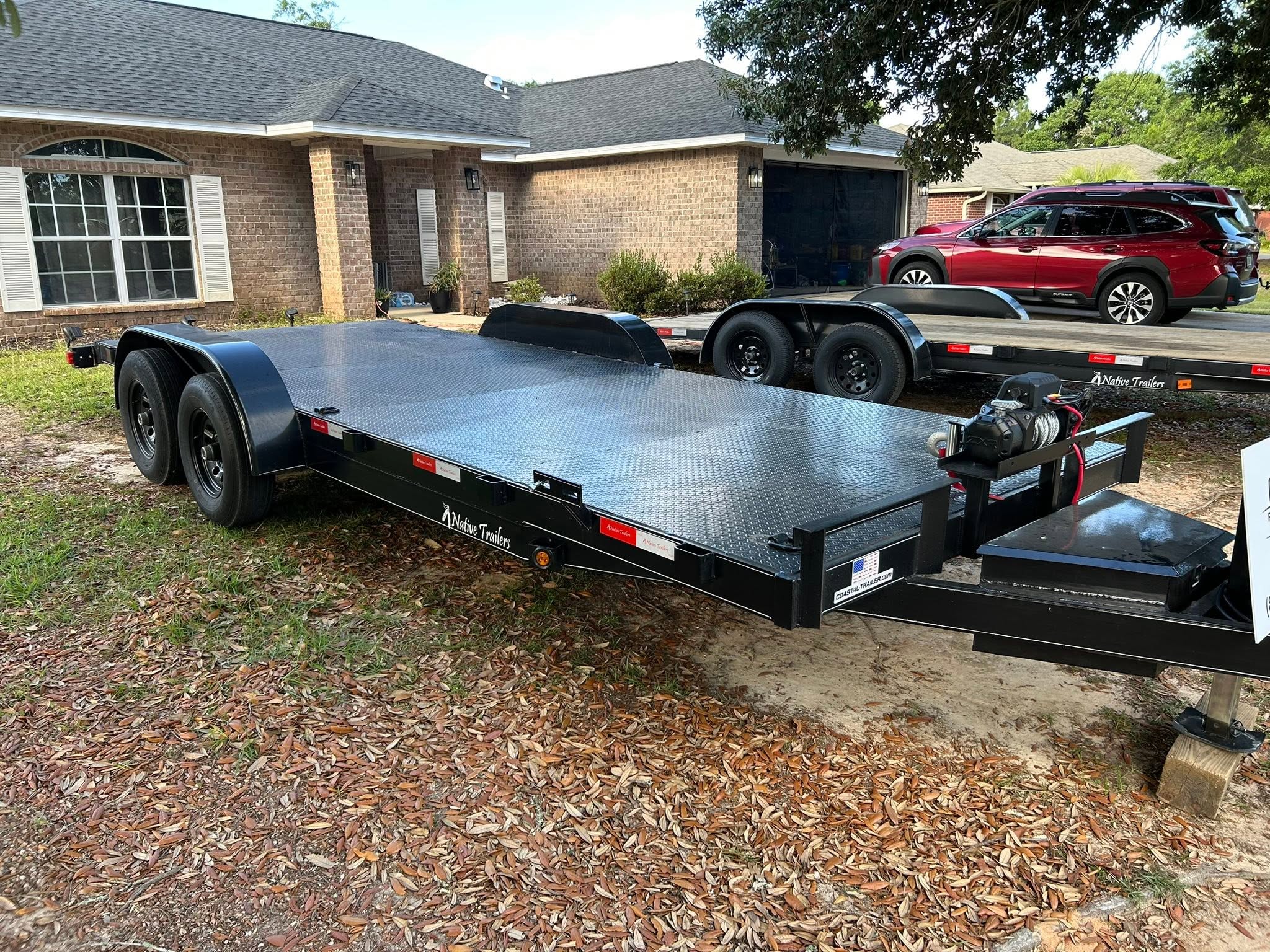 Steel deck trailer available for rent in Milton, FL
